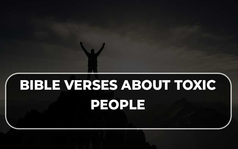 Bible Verses About Toxic People