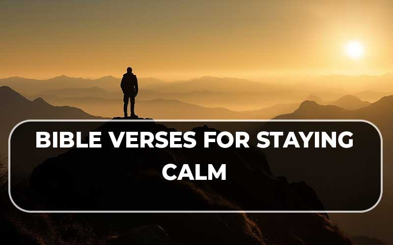 Bible Verses For Staying Calm